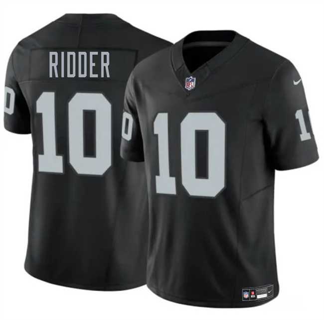Men & Women & Youth Las Vegas Raiders #10 Desmond Ridder Black 2024 F.U.S.E. Vapor Stitched Jersey->las vegas raiders->NFL Jersey